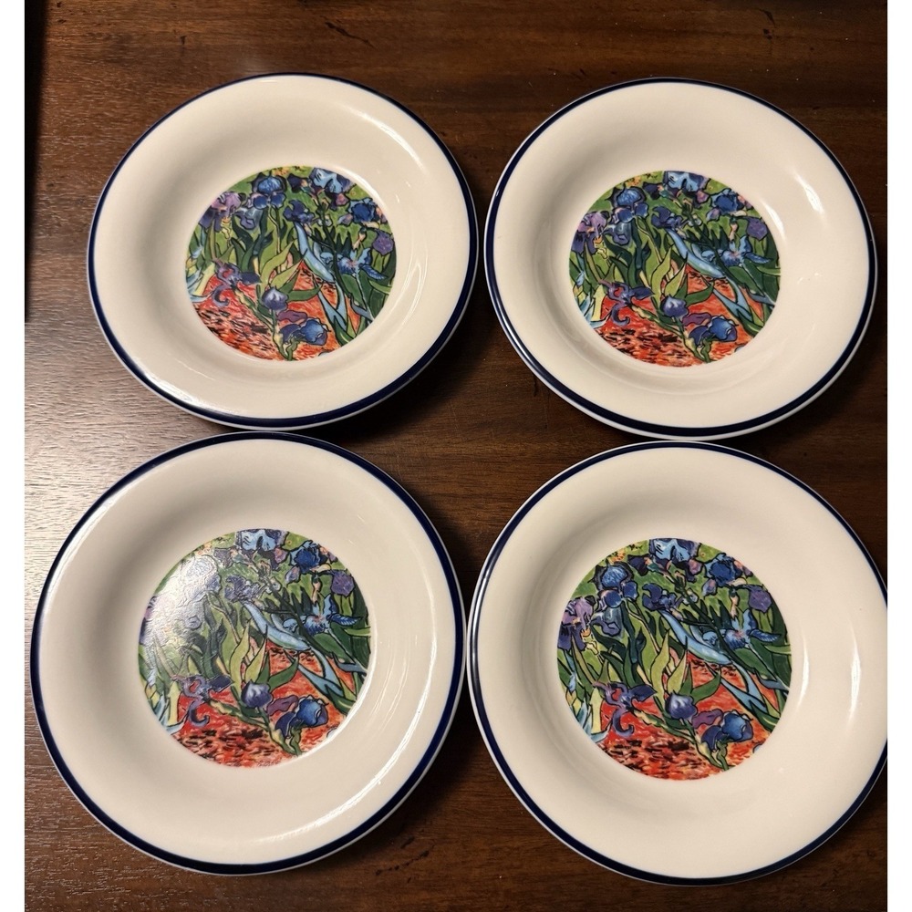 Chaleur Master Series MONET - Iris Dessert Plates- 6.5" - Set Of 4